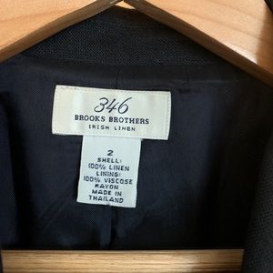 Gorgeous Black Irish Linen Brooks Brothers Suit